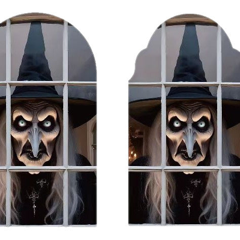 Ghost Holographic Mirror Halloween Decoration