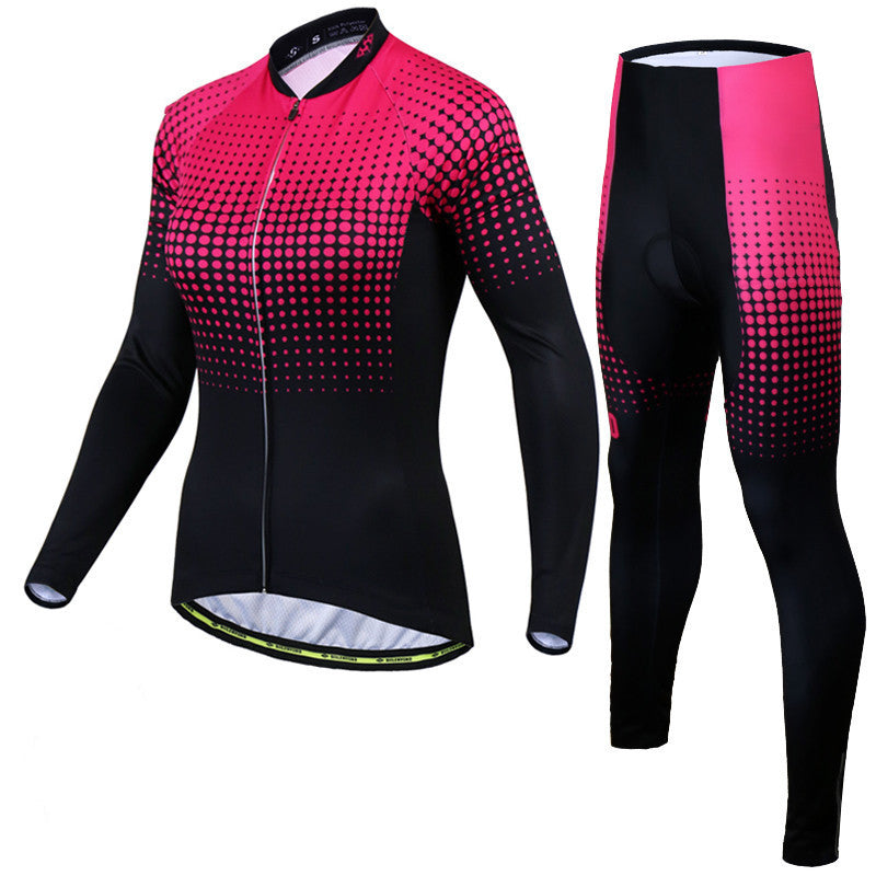 Pre-determined Winter Warm Cycling Jersey Suit Women