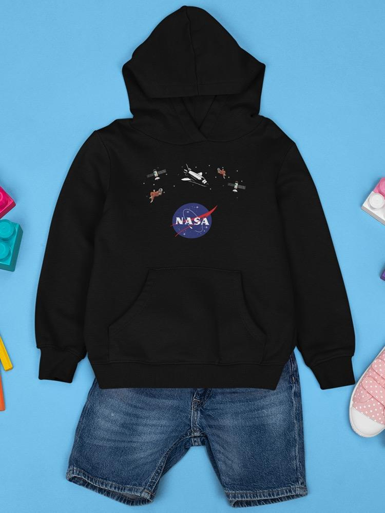 Nasa Logo Floating Objects Hoodie -NASA Designs