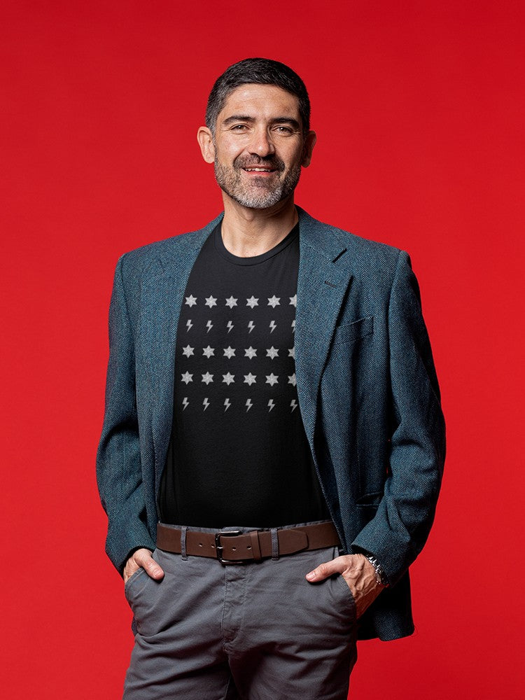 Strange Pattern Stars Lighting Bolt Men's T-shirt