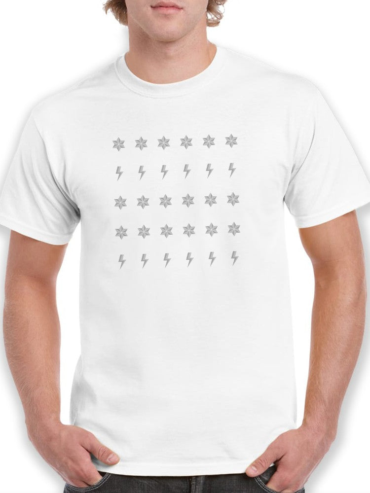 Strange Pattern Stars Lighting Bolt Men's T-shirt