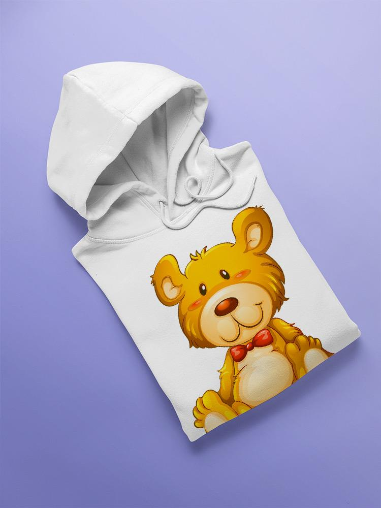 Sitting Teddy Bear Hoodie -SPIdeals Designs