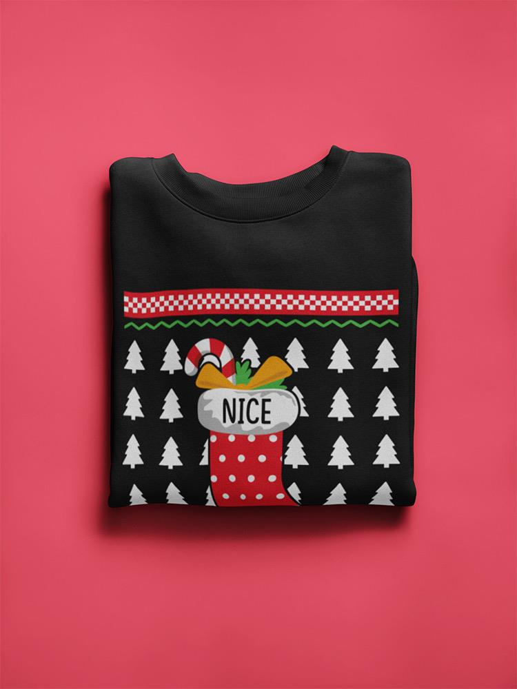 Nice Christmas Sock Hoodie -SmartPrintsInk Designs