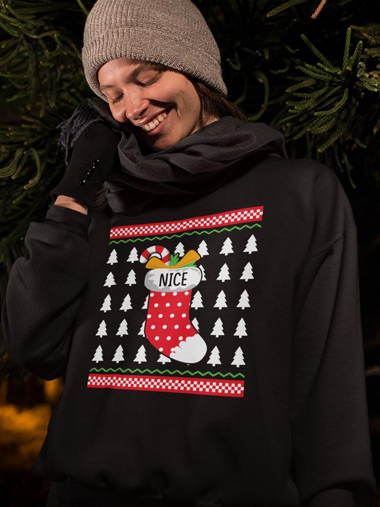Nice Christmas Sock Hoodie -SmartPrintsInk Designs