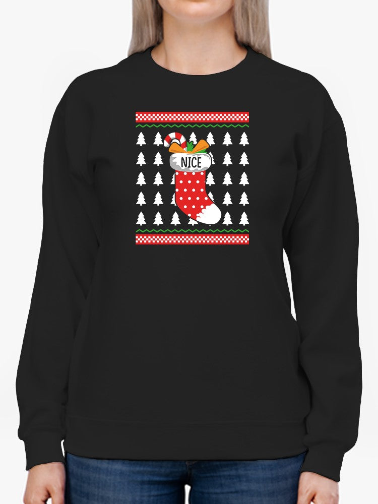 Nice Christmas Sock Hoodie -SmartPrintsInk Designs