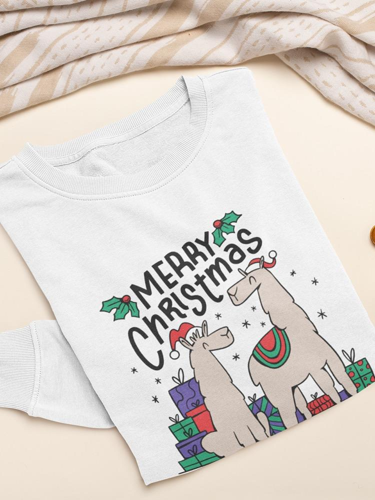 Merry Christmas Llamas Women's Apparel