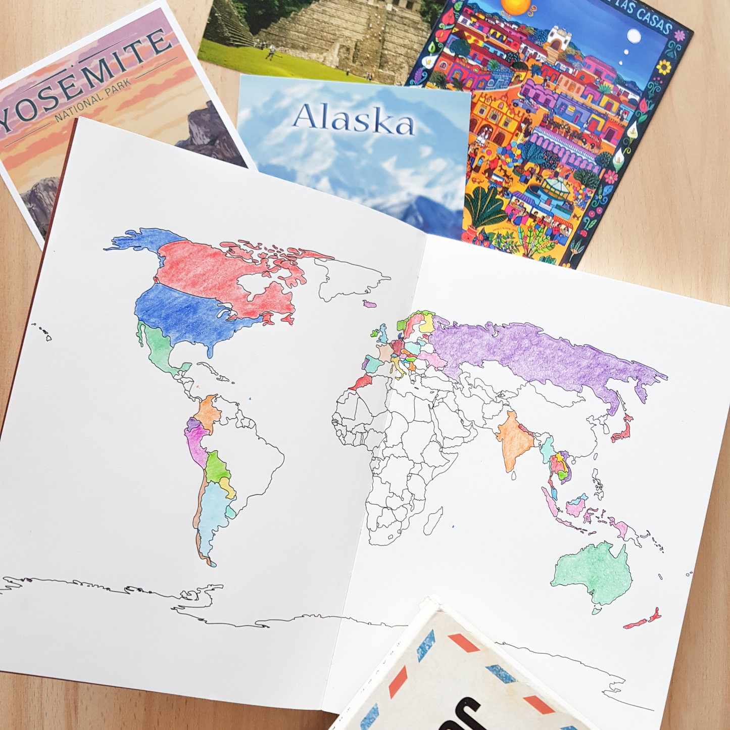 100% Recycled Paper World Travel Journal