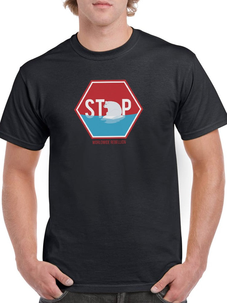 Stop Sign Melting Ice T-shirt -SmartPrintsInk Designs