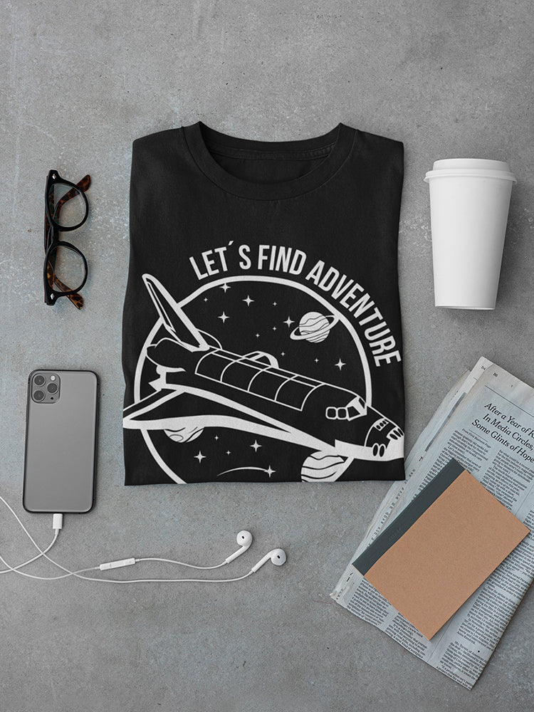 NASA Let's Find Adventure Spacecraft Grunge White Retro Graphic Men's T-shirt