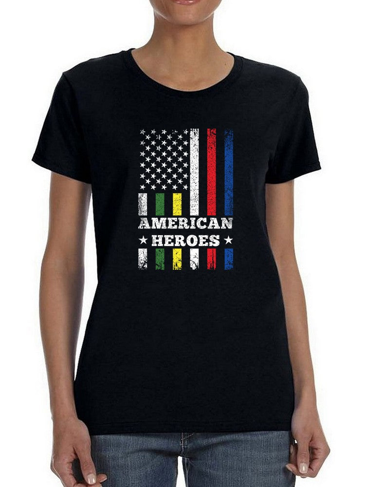 American Heroes U.s. Flag Women's T-shirt