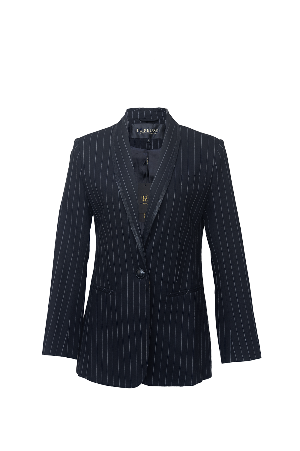 Black Pinstripes Oversize Blazer