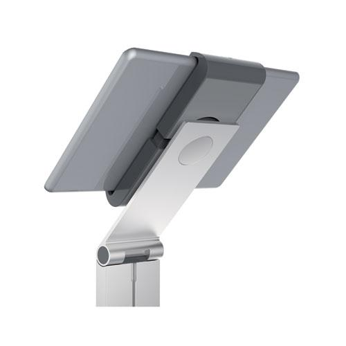 Floor Stand Tablet Holder, Silver/Charcoal Gray