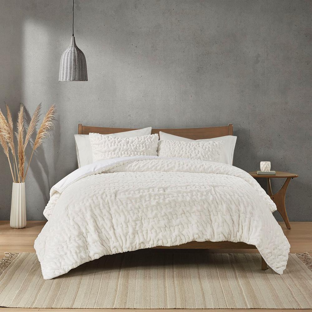 Ruched Fur Down Alternative Comforter Set