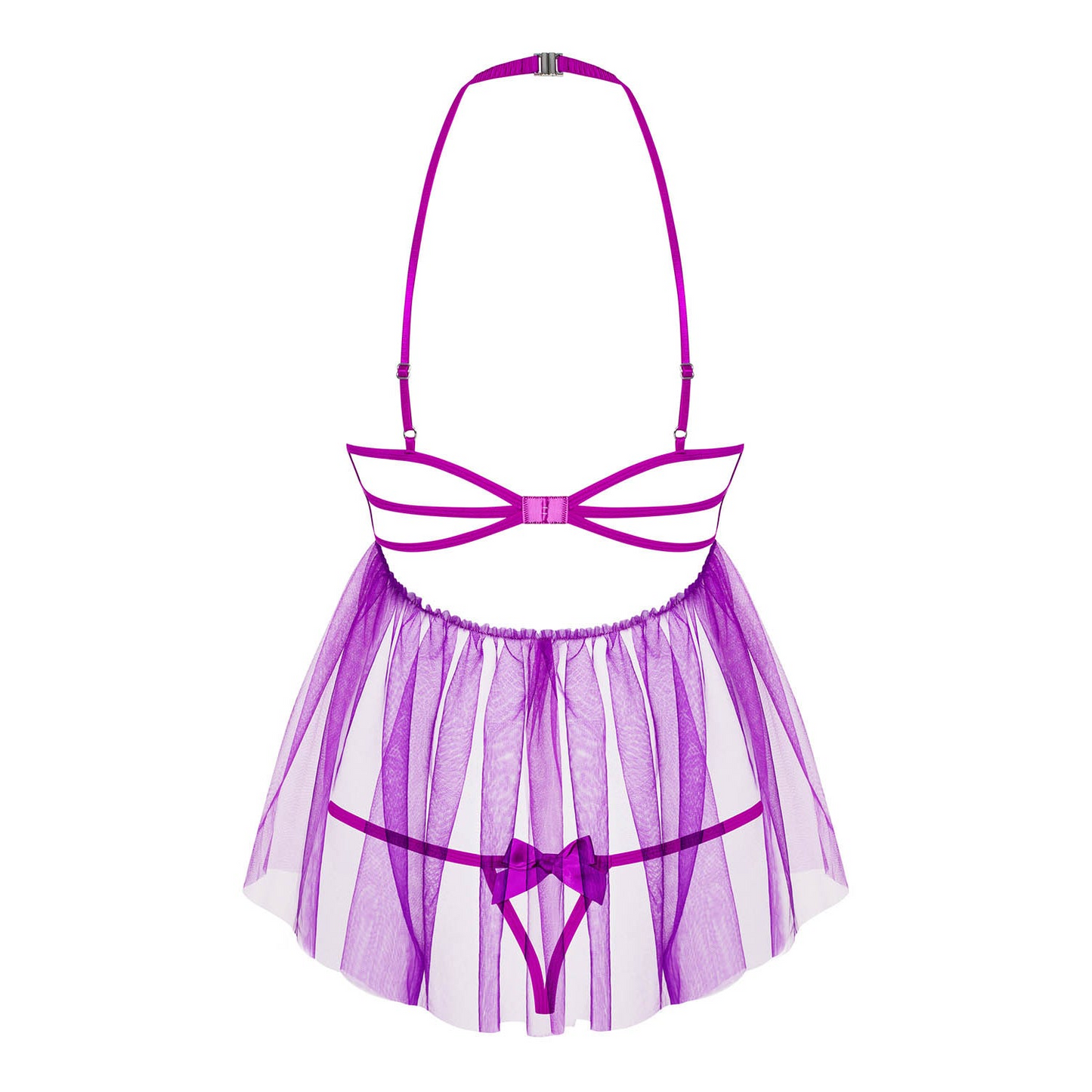 Sexy Open Cup Babydoll & String Obsessive Delishya Purple