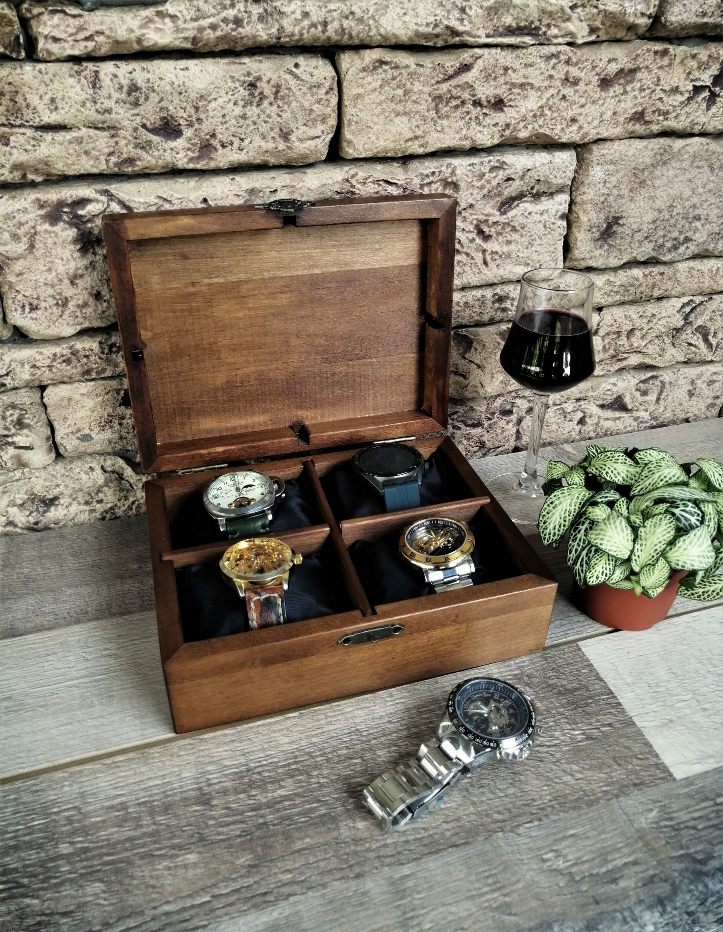 Watch Box for Men, Personalized Watch Case, Birthday Gift for Husband