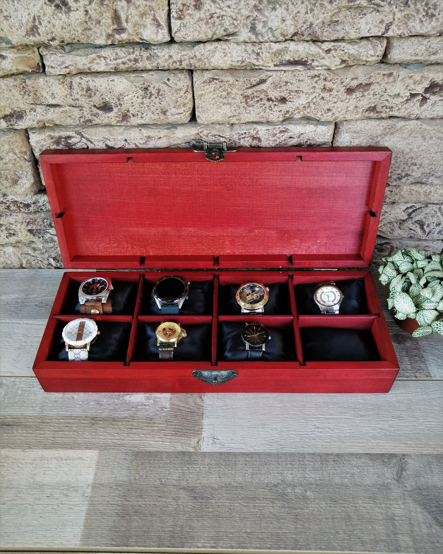 Watch Box for Men, Personalized Large Watch Box, Lichtenberg Wood Burning, Unique Gift for Dad
