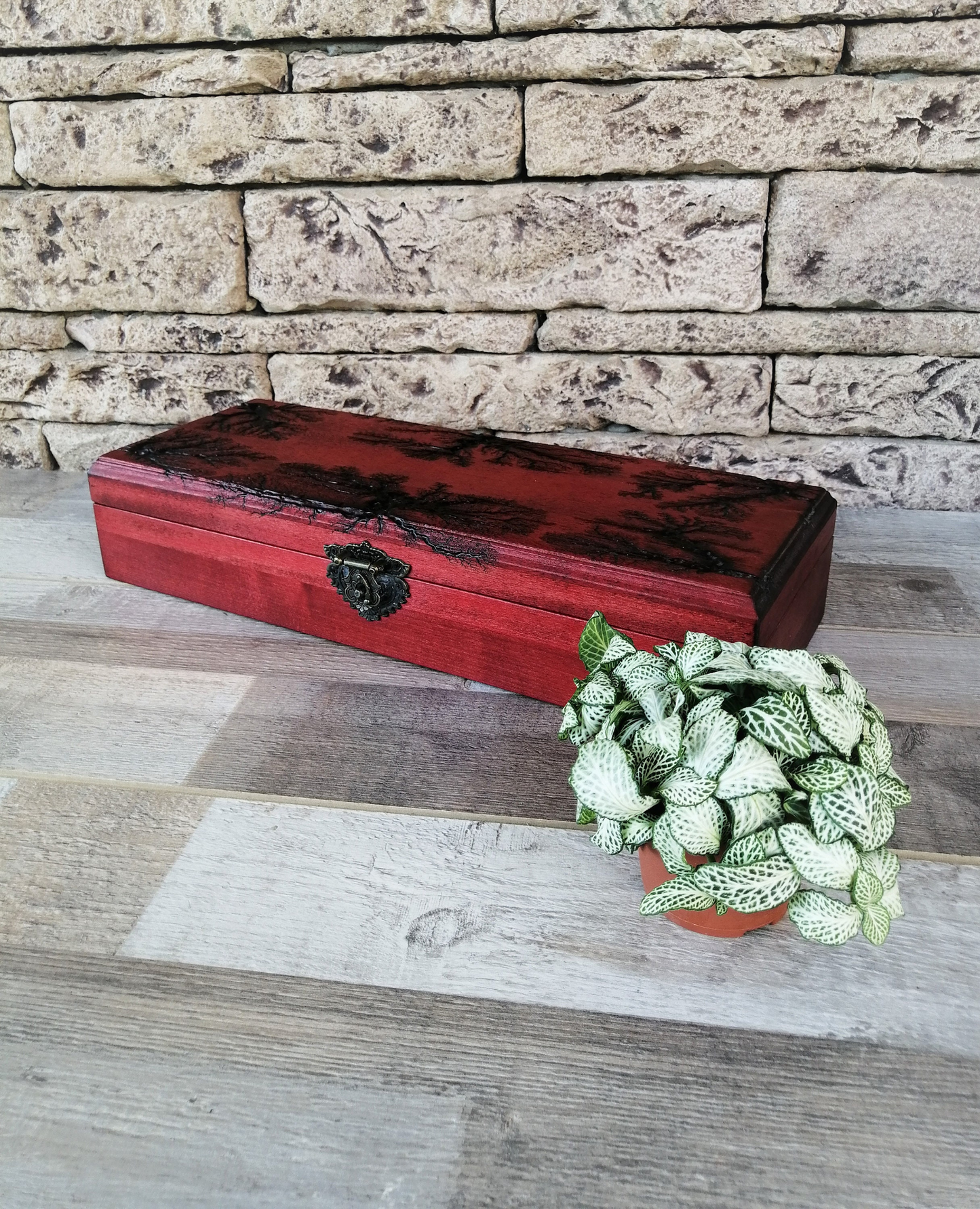 Watch Box for Men, Personalized Large Watch Box, Lichtenberg Wood Burning, Unique Gift for Dad