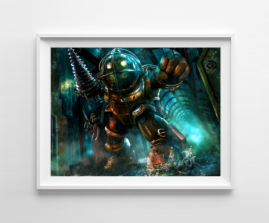 BioShock 2, Big Daddies digital print, Protectors digital, Mister Bubbles Painting, Little Sisters art, Metal Daddies paper print, BioShock