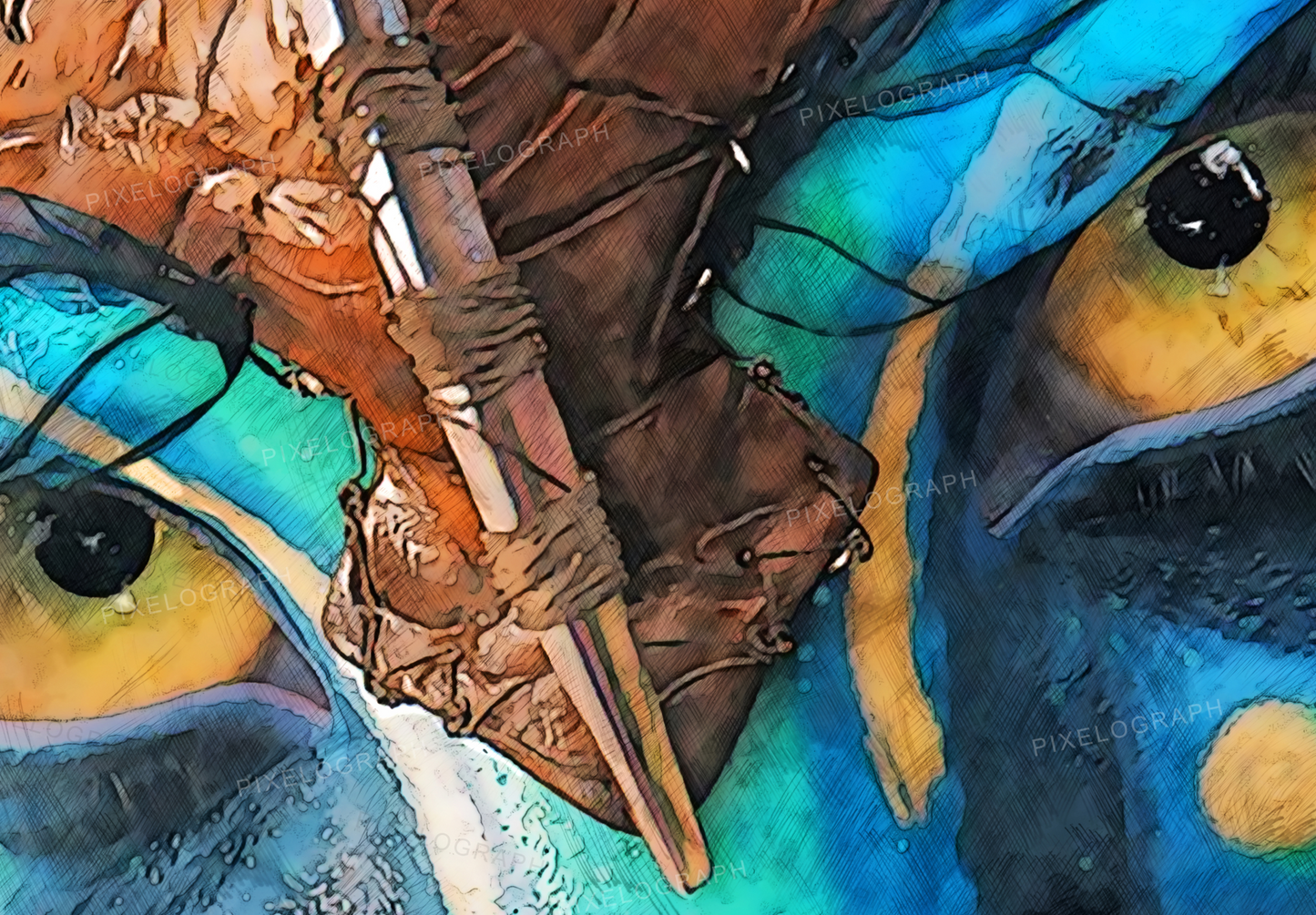 Avatar Large Print, Avatar Art, Neytiri Poster, Neytiri Sketch Art, Avatar HQ cotton paper print, Avatar Paper Print, Avatar Watercolor