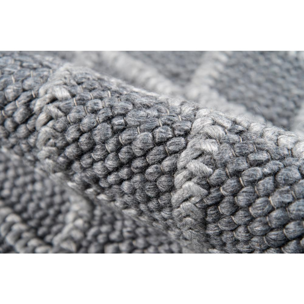 Contemporary Rectangle Area Rug, Charcoal, 7'9" X 9'9"