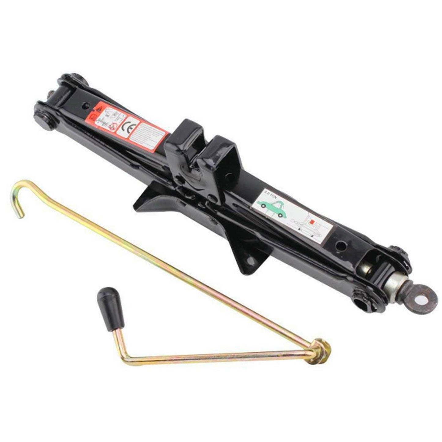 2 Ton Scissor Jack Lift Wind Up Tools For Car Van Garage Wrench Speed Handle
