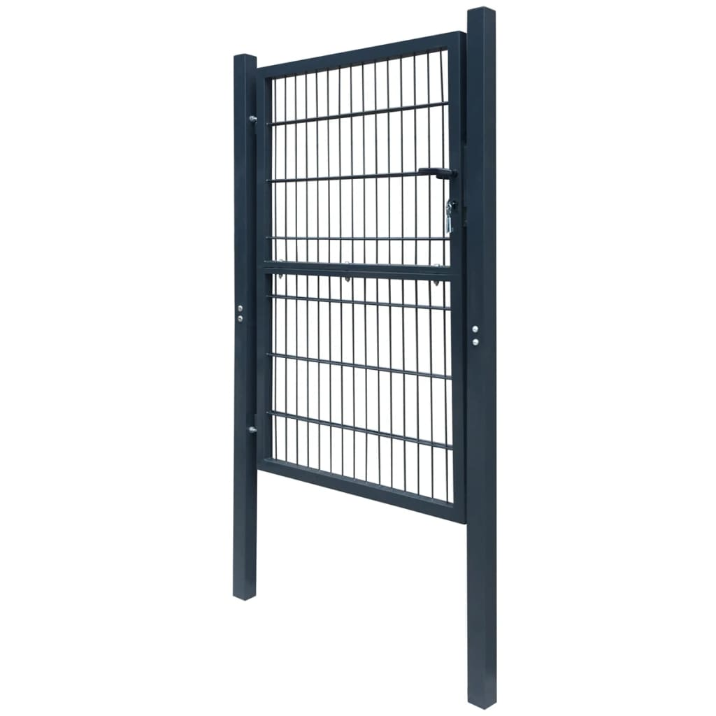 vidaXL 2D Fence Gate (Single) Anthracite Gray 41.7" x 74.8"