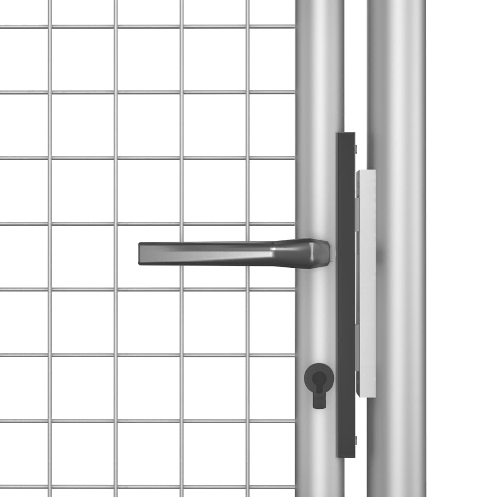 vidaXL Garden Gate Galvanized Steel 41.3"x68.9" Silver