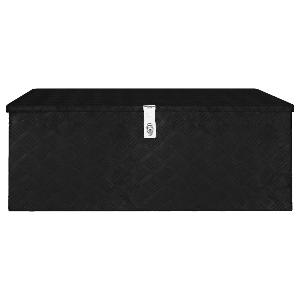 vidaXL Storage Box Black 39.4"x21.7"x14.6" Aluminum