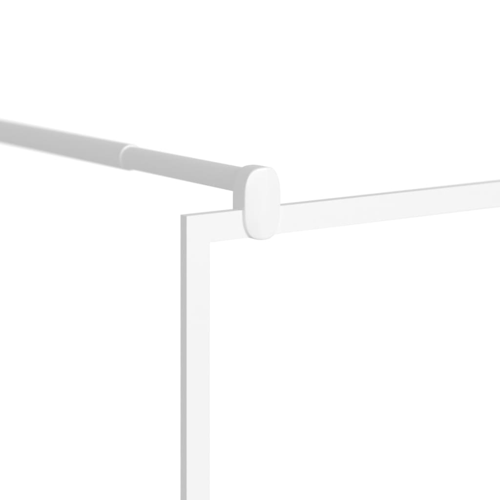 vidaXL Walk-in Shower Wall 35.4"x76.8" ESG Glass White