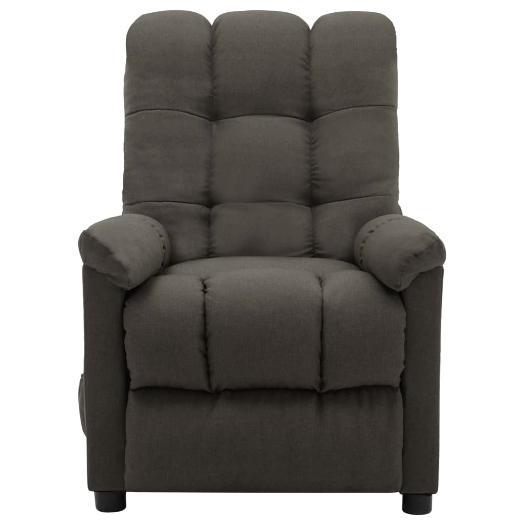 vidaXL Massage Recliner Taupe Fabric