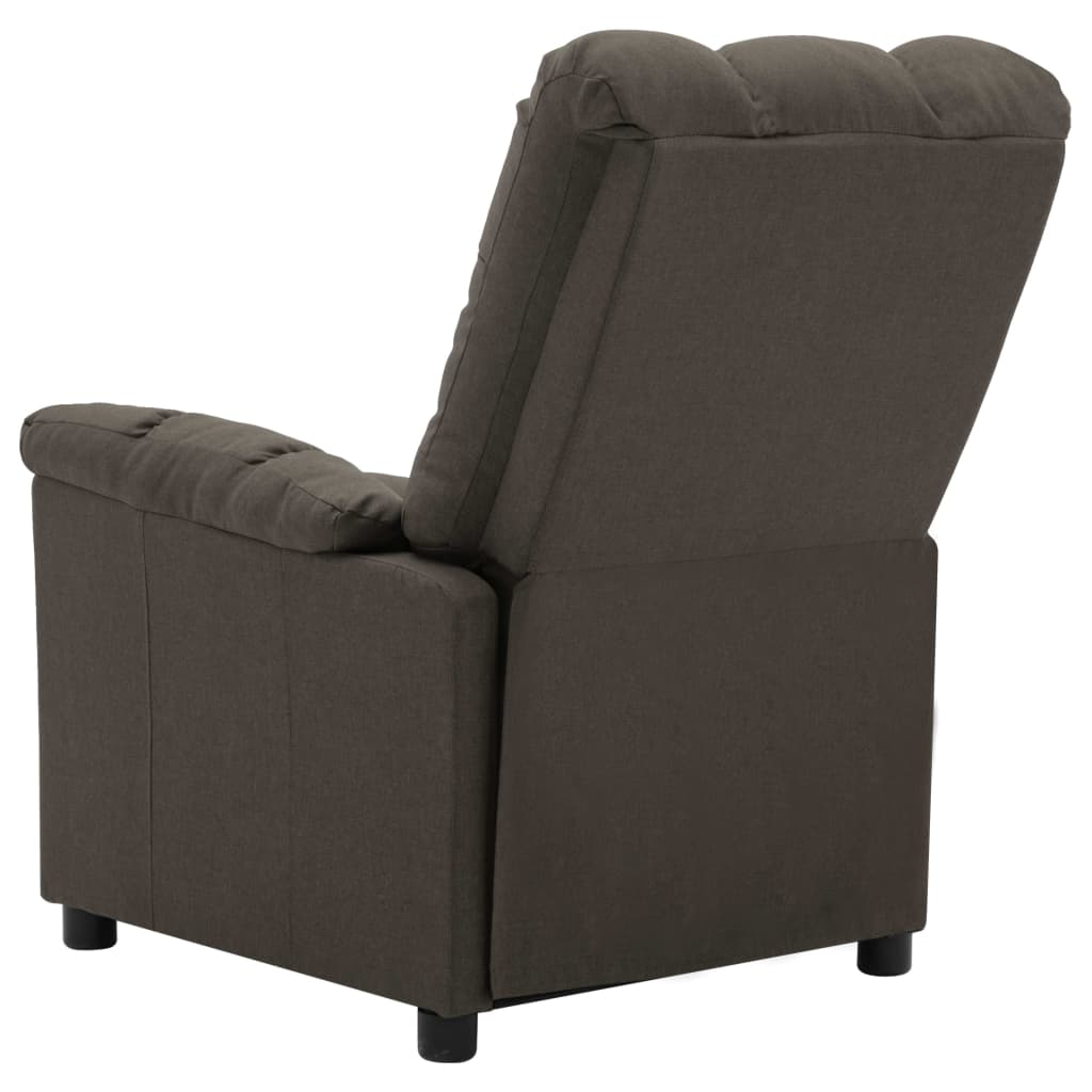 vidaXL Massage Recliner Taupe Fabric