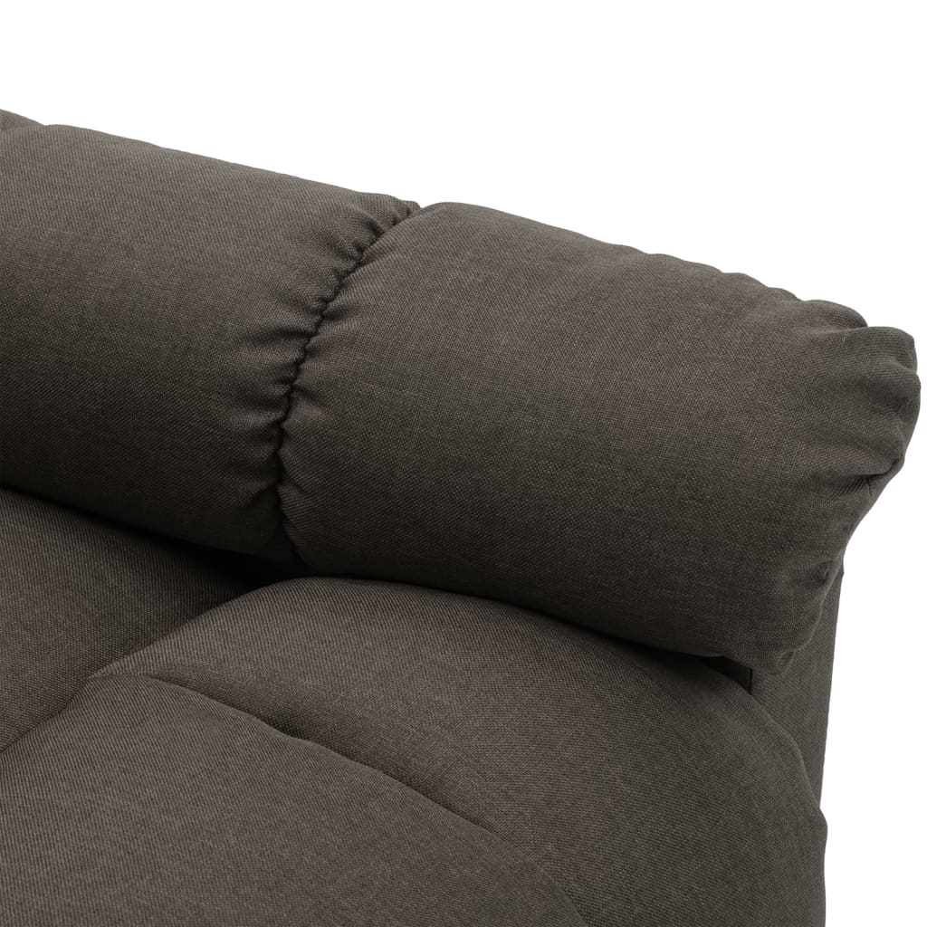 vidaXL Massage Recliner Taupe Fabric