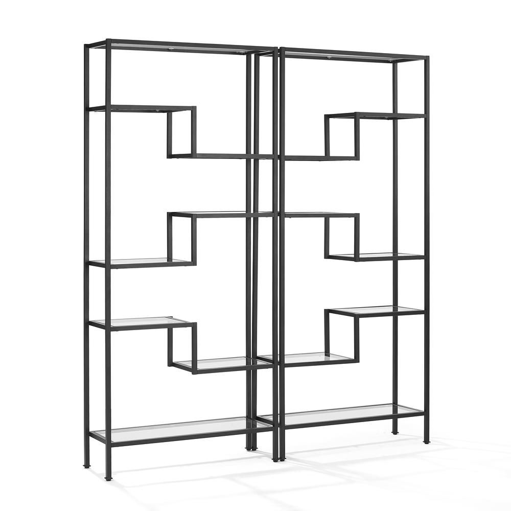 Sloane 2Pc Etagere Set Matte Black - 2 Etageres