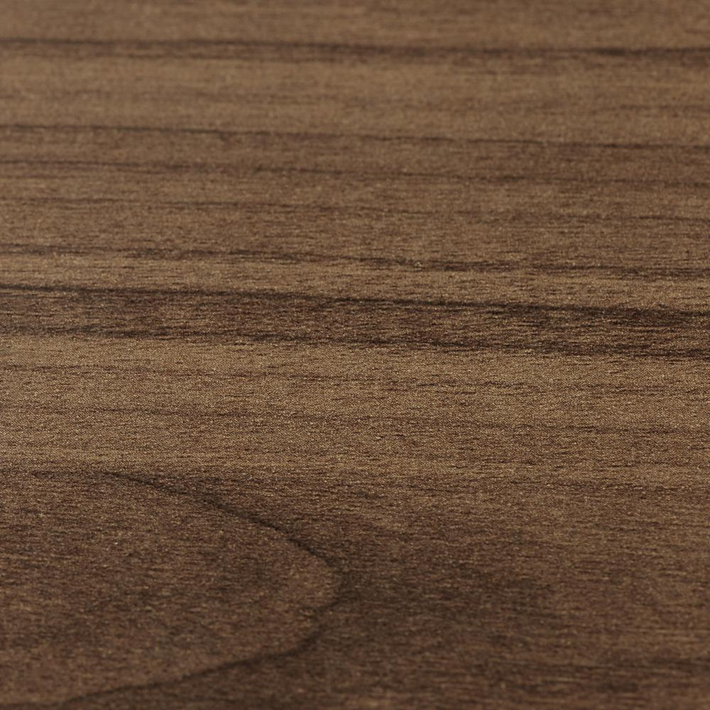 Lorell Chateau Series Walnut Laminate Desking - 66.1" x 14.8"36.5" Hutch, 1.5" Top - 4 Door(s) - Reeded Edge - Material: P2 Particleboard - Finish: Walnut, Laminate