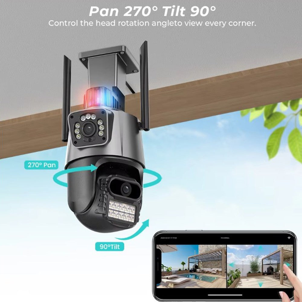 8MP 4K Wireless IP Camera WIFI Outdoor CCTV PTZ Smart Home Security IR Cam IP66
