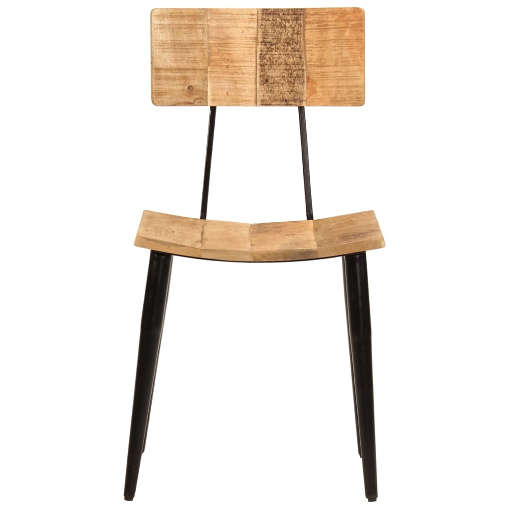 vidaXL Dining Chairs 2 pcs 17.3"x15.7"x31.5" Solid Wood Mango