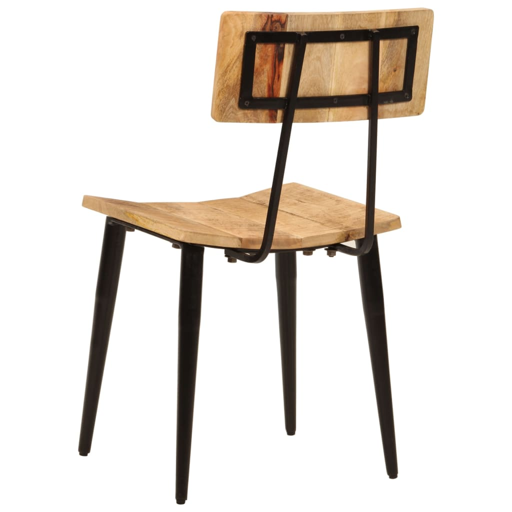 vidaXL Dining Chairs 2 pcs 17.3"x15.7"x31.5" Solid Wood Mango