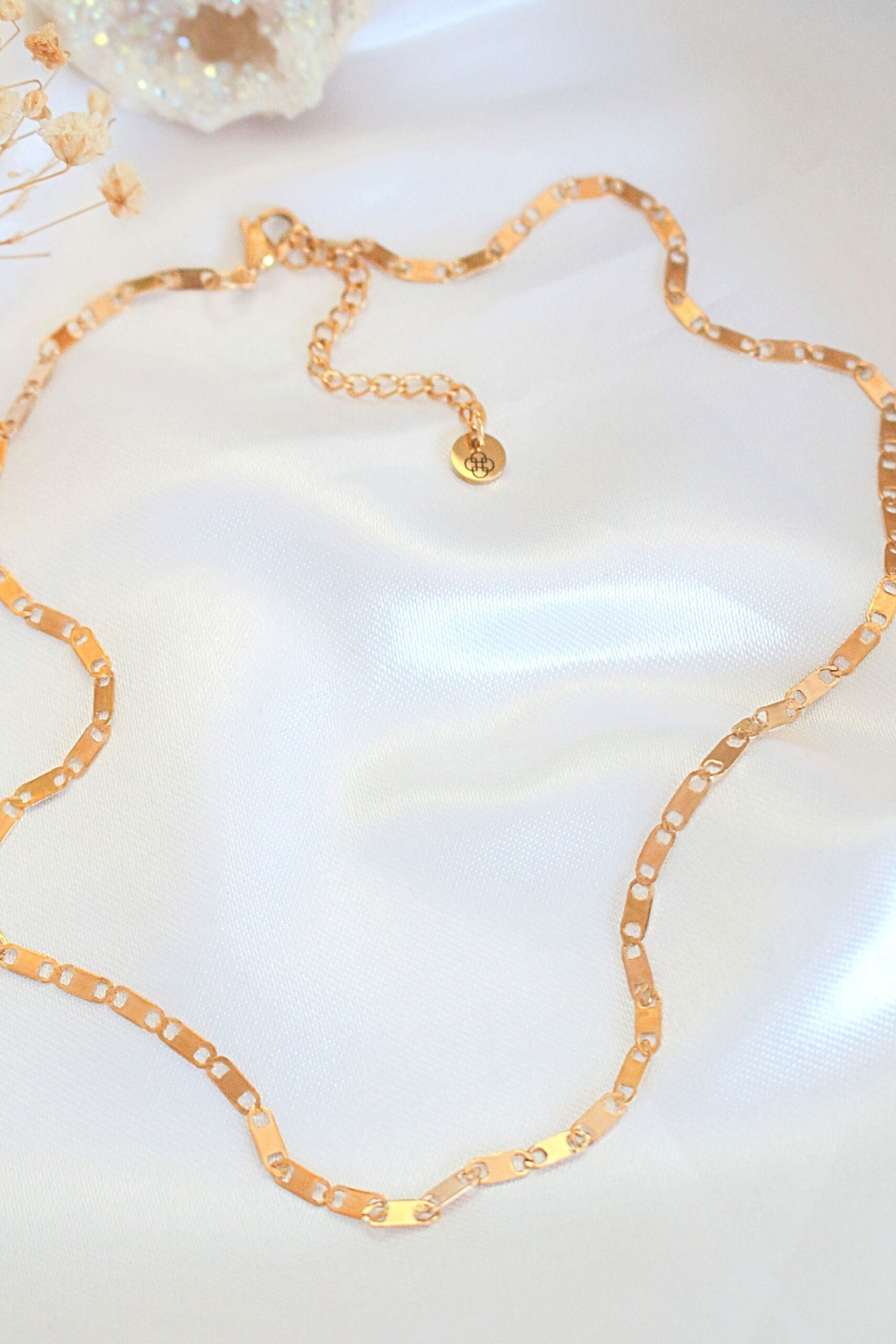 "Coconut" | 24K Flat Link Chain Choker