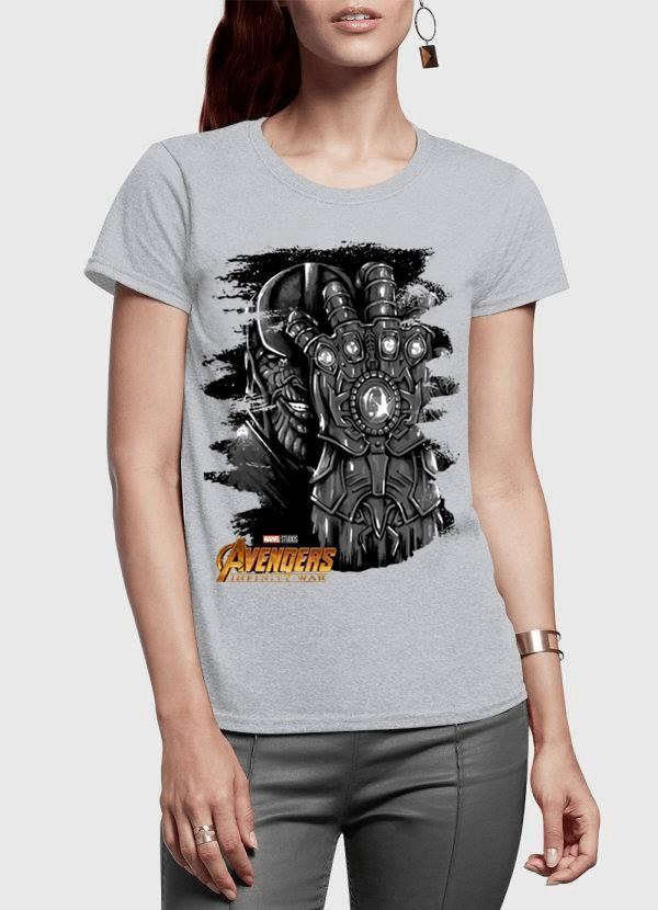 Thanos Avengers Half Sleeves Women T-shirt
