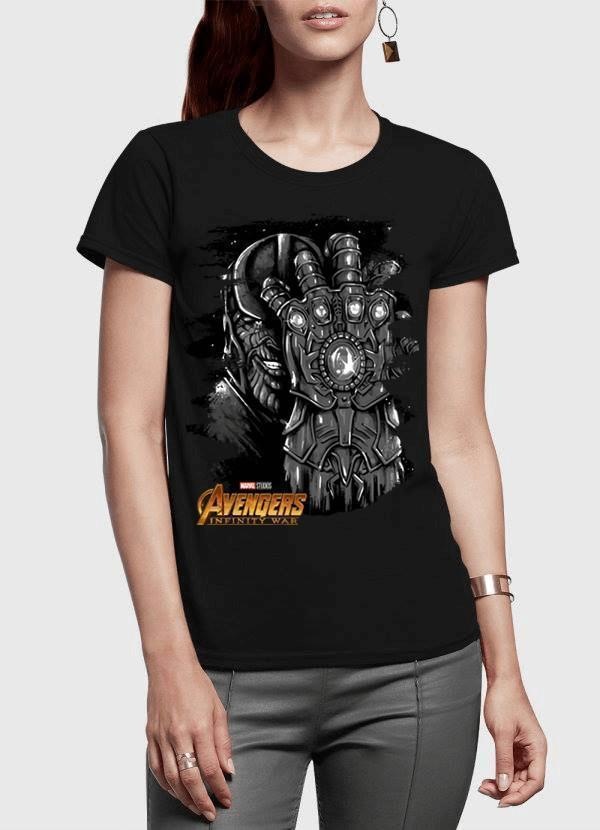Thanos Avengers Half Sleeves Women T-shirt