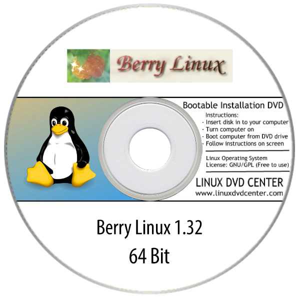 Berry Linux 1.32 (64Bit) - Bootable Linux Installation DVD