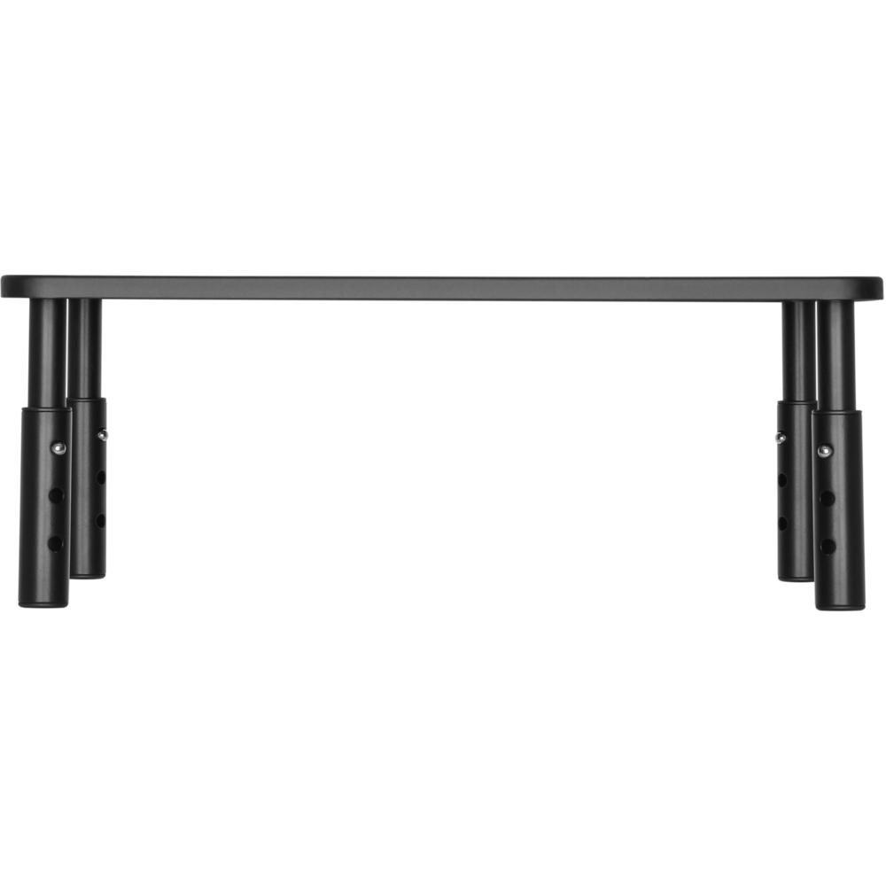 Lorell Height-Adjustable Steel Desktop Stand - 44 lb Load Capacity - 5.5" Height x 9.3" Width x 14.5" Depth - Desktop - Steel - Black