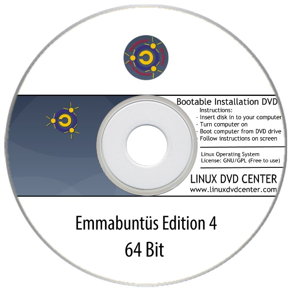 Emmabuntüs Debian Edition 4 (32/64Bit) - Bootable Linux Installation DVD