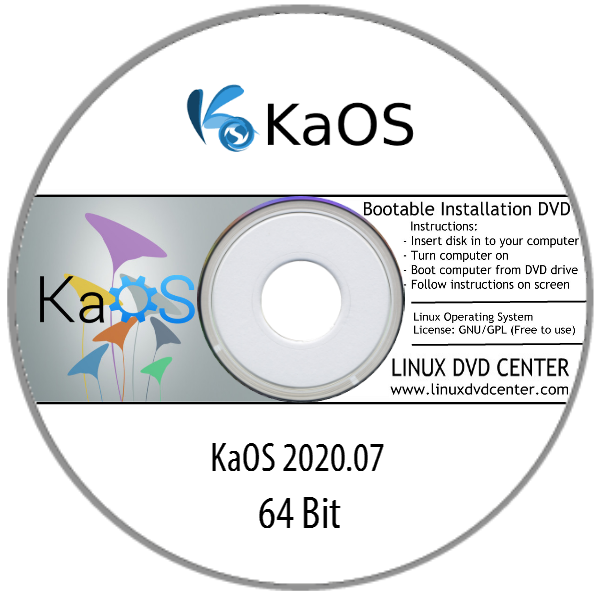 KaOS Linux 2020.07 (64Bit) - Bootable Linux Installation DVD