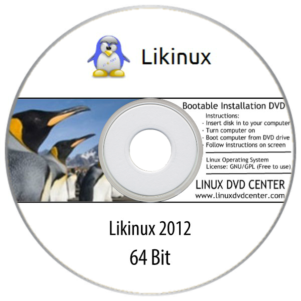 Likinux Linux 2012 (32/64Bit) - Bootable Linux Installation DVD