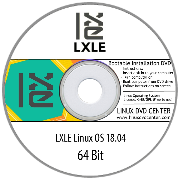 LXLE OS (LXDE) 18.04 LTS (32/64Bit) - Bootable Linux Installation DVD