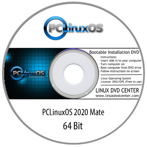 PCLinuxOS 2020 Live (64Bit) - Bootable Linux Installation DVD