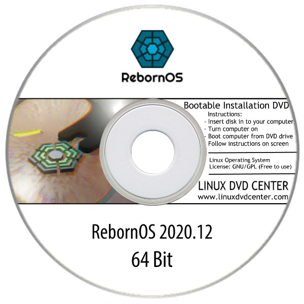 RebornOS 2020.12.04 (64Bit) - Bootable Linux Installation DVD