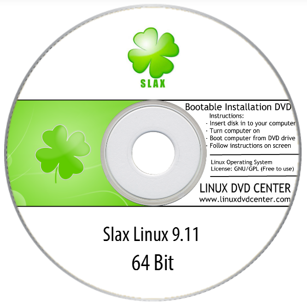 Slax Linux 9.11 "Pocket OS" (32/64Bit) - Bootable Linux Installation DVD