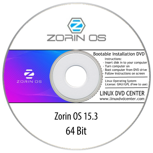 Zorin OS 15.3 (32/64Bit) - Bootable Linux Installation DVD